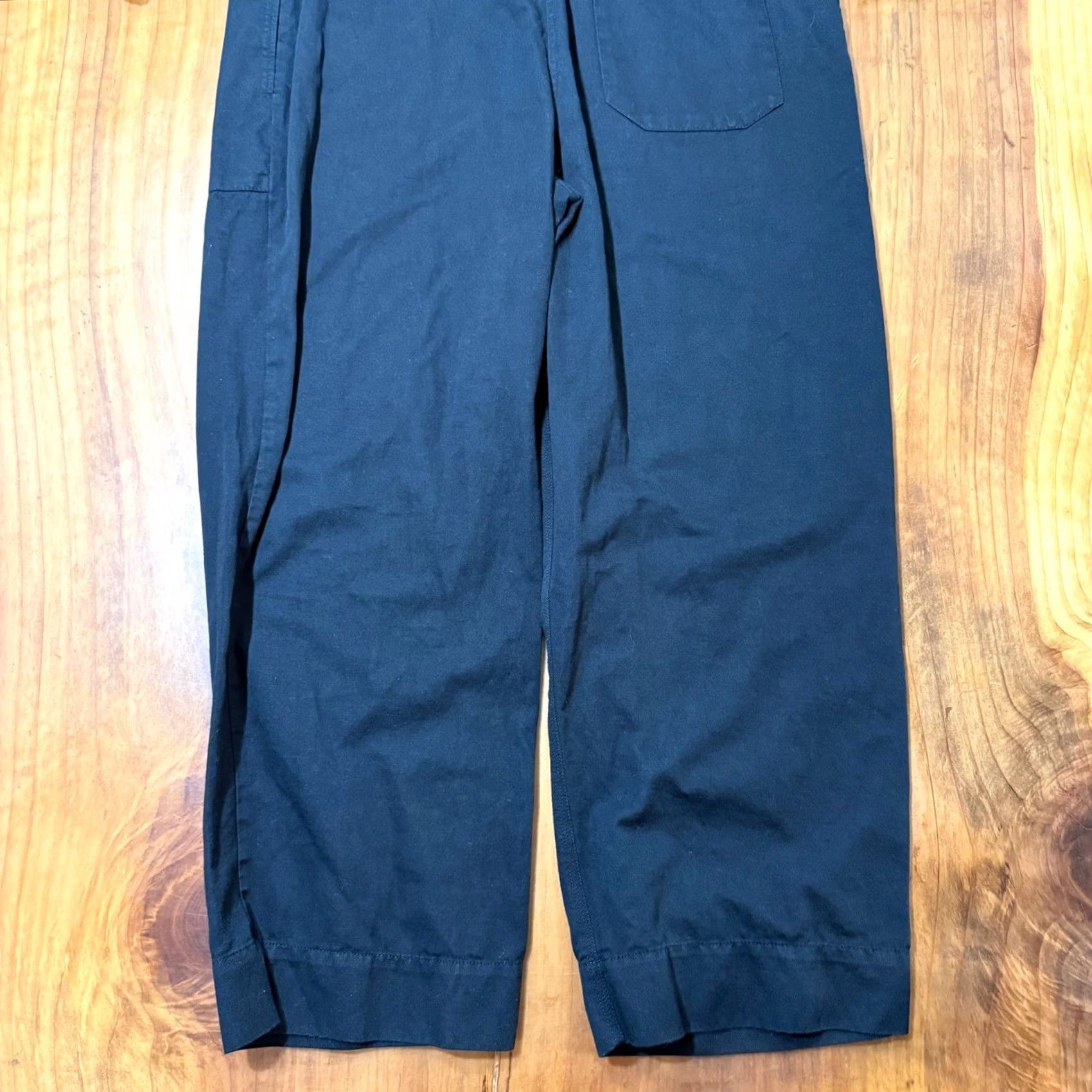 Cos COS Jumpsuit Women's M Cotton Blend Linen Blend Wide Leg Long Sleeve Crew Neck Button Casual Size M / US 6-8 / IT 42-44 - 7 Thumbnail