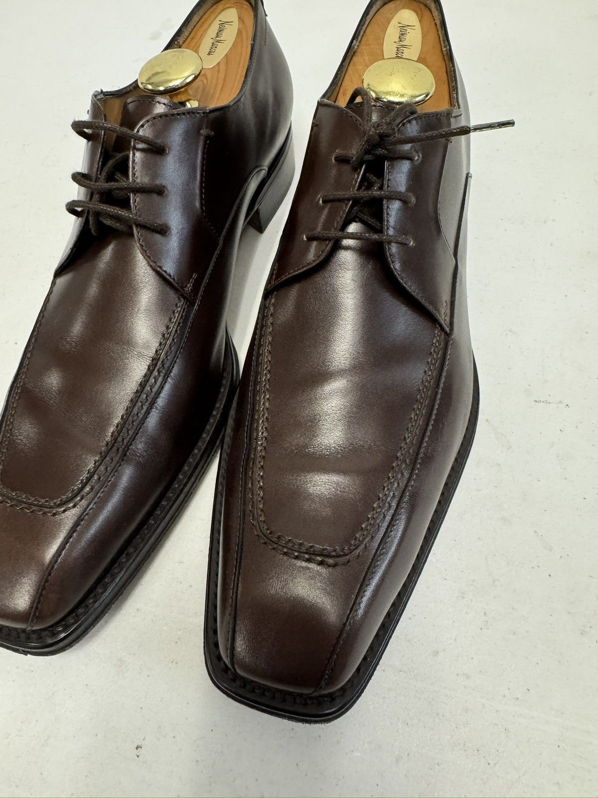 Salvatore Ferragamo Salvatore Ferragamo Square Toe Oxford Dress Shoe 10 D $900 Size US 10 / EU 43 - 2 Thumbnail
