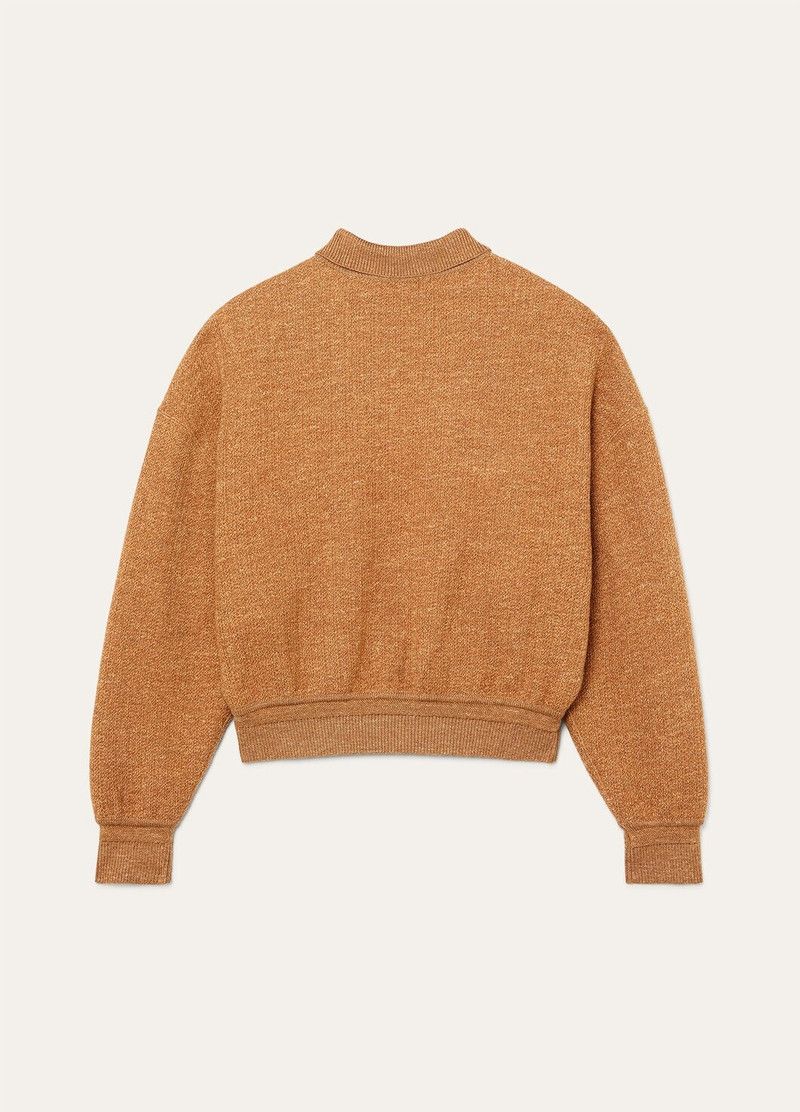 Loro Piana o1srvl11e0526 FAP0392 Cellina Polo Shirt in Camel Size XS / US 0-2 / IT 36-38 - 6 Thumbnail