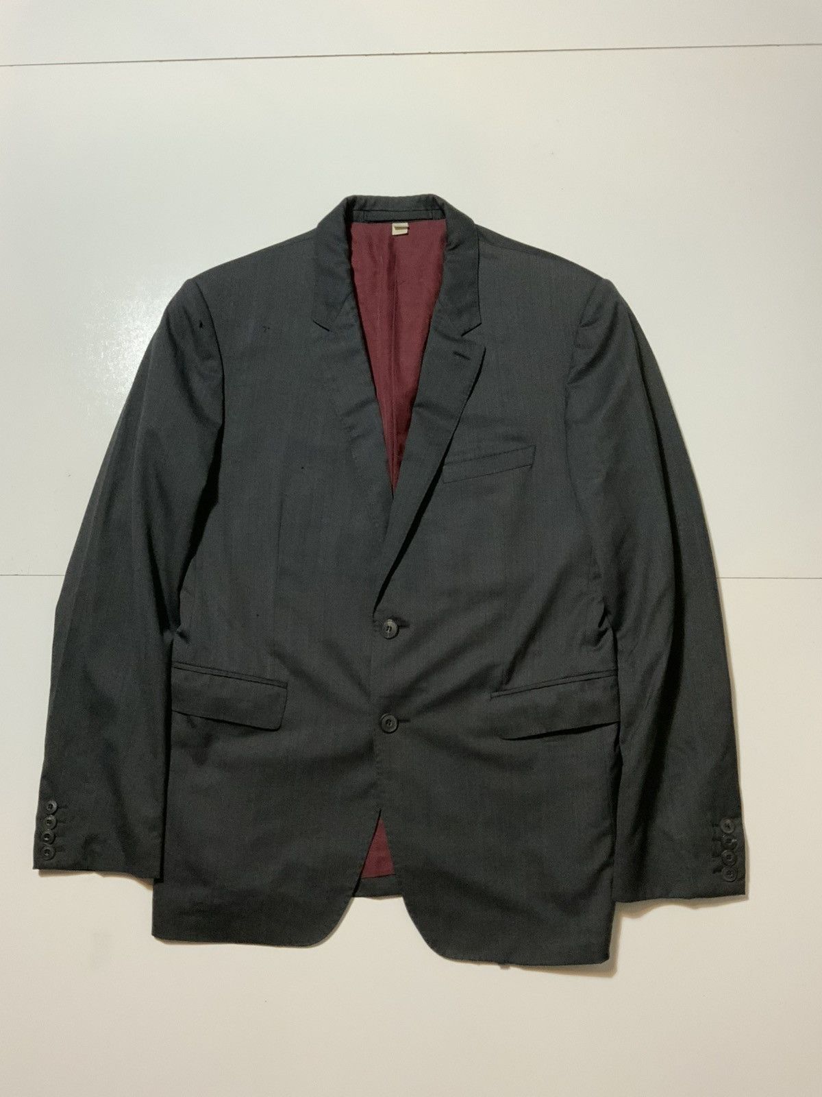 Burberry Burberry London Made In Italy Wool Two Button Blazer Jacket Size 52R - 1 Thumbnail