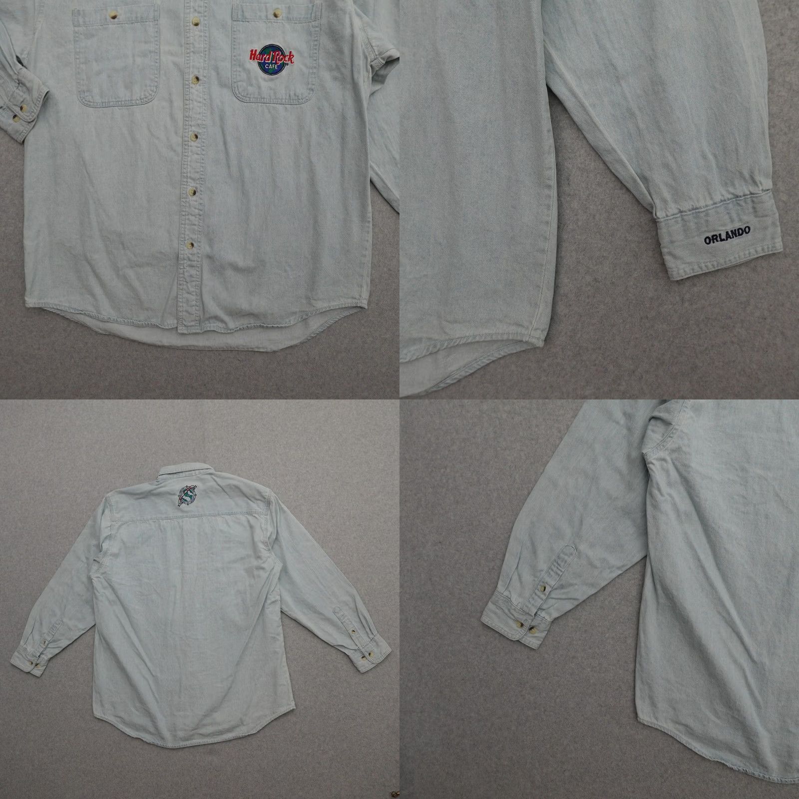 Hard Rock Cafe Vintage Hard Rock Cafe Shirt Denims Long Sleeve Button-Up Small Adult Blue 90s Mens Slim Regular XS-27 23X27 Size US S / EU 44-46 / 1 - 8 Thumbnail