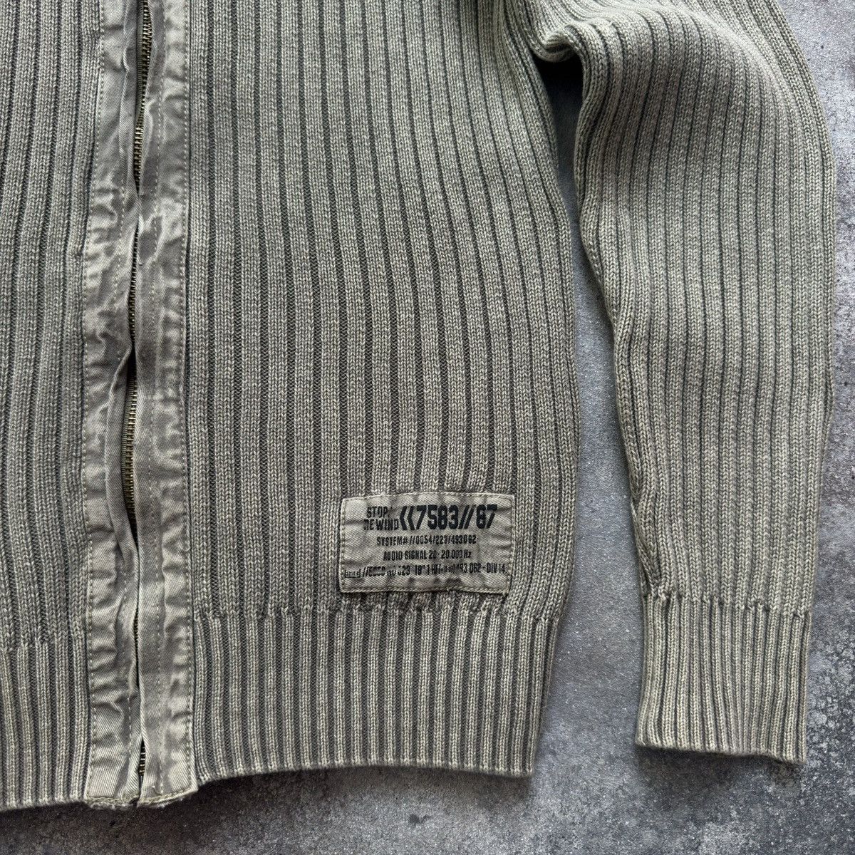 If Six Was Nine × Japanese Brand Military Y2K Diesel Style Knit Zip Sweatwr Size M / US 6-8 / IT 42-44 - 7 Thumbnail