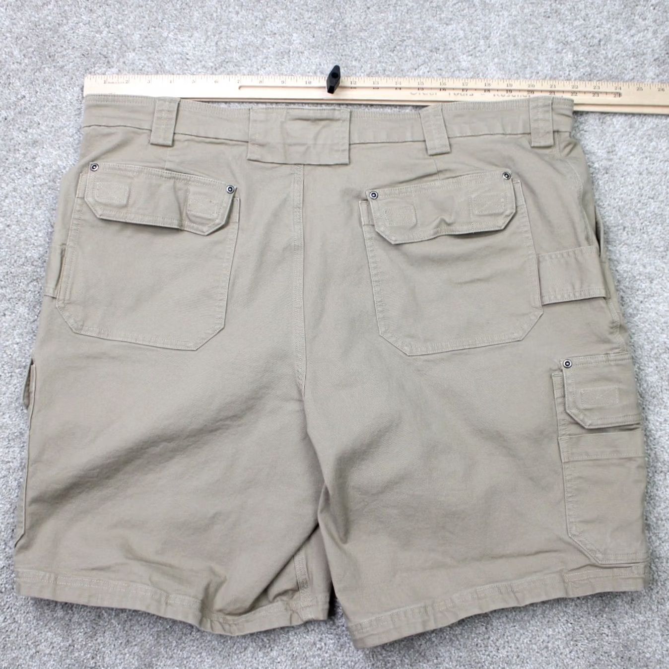 Vintage Duluth Beige DuluthFlex Fire Hose 10" Cargo Shorts Men 44 Slim/Relaxed Fit Nylon Cotton Pockets Solid (Inseam 10 in) Front Flat Front Size US 44 / EU 60 - 5 Thumbnail