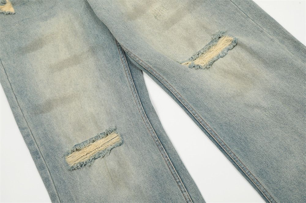 Japanese Brand × Jean American washed men's hip-hop street ripped jeans Size US 32 / EU 48 - 6 Thumbnail