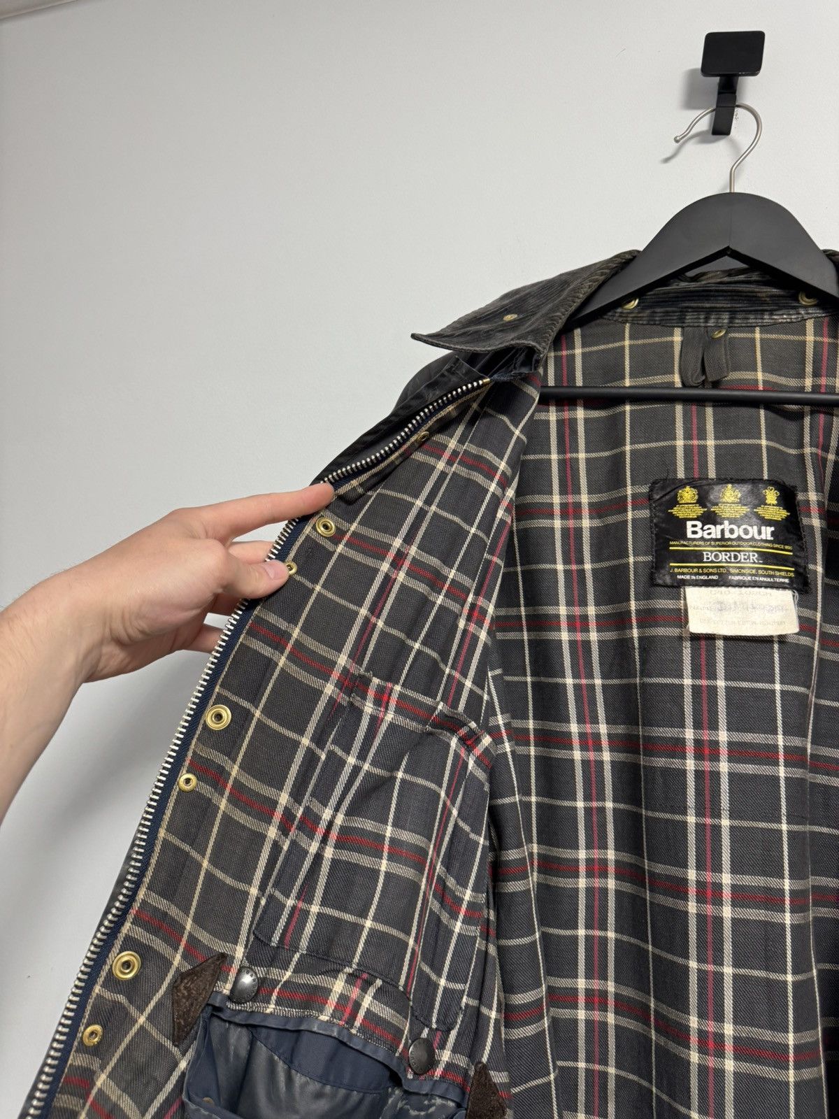 Barbour Barbour Border Wax Jacket Mens C40 102cm Navy Blue Vintage Size US XL / EU 56 / 4 - 24 Thumbnail