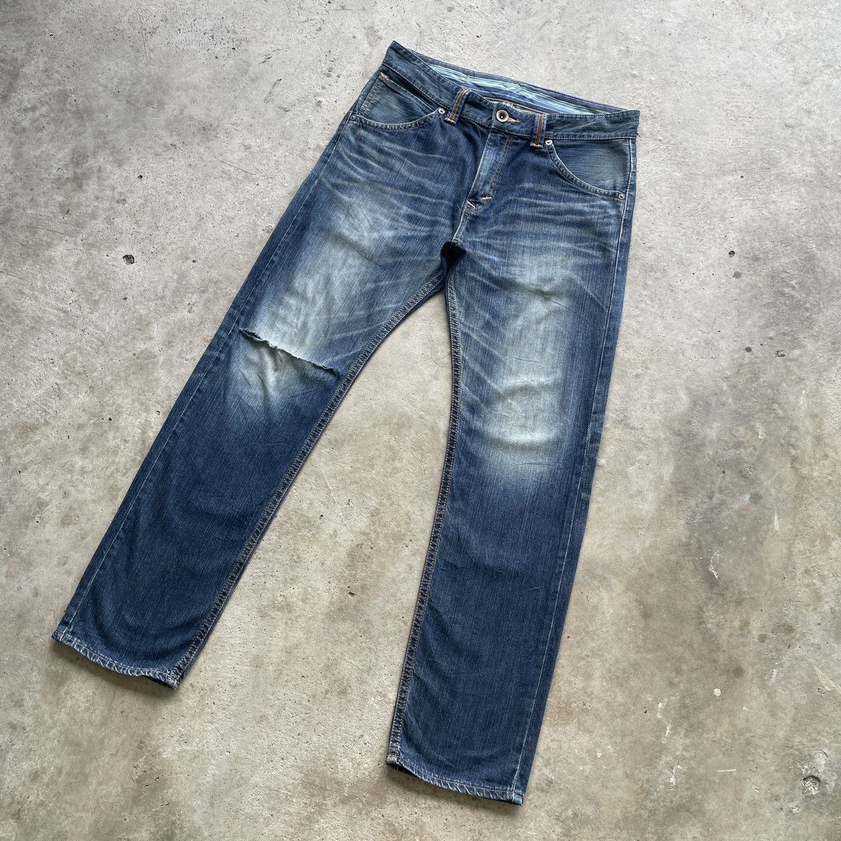 Edwin W36x33.5 Vintage Edwin XV Distressed Faded Pants Denim Jeans Size US 36 / EU 52 - 3 Thumbnail