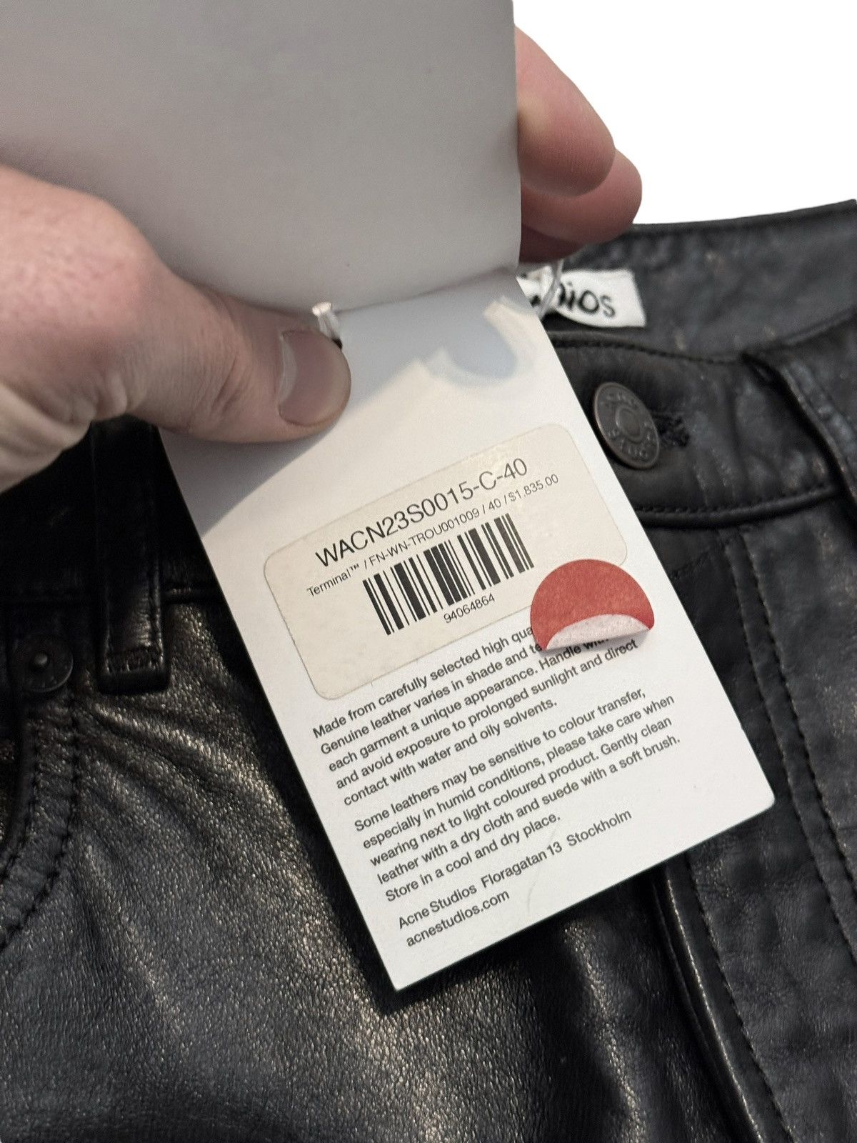 Acne Studios Heavy Leather Flare Bootcut Pant Size US 30 / EU 46 - 6 Thumbnail