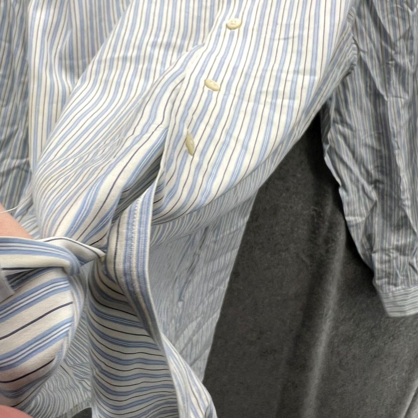 Ralph Lauren VINTAGE Ralph Lauren Shirt Mens XL Blue White Striped Button Down Preppy Size US XL / EU 56 / 4 - 2 Thumbnail