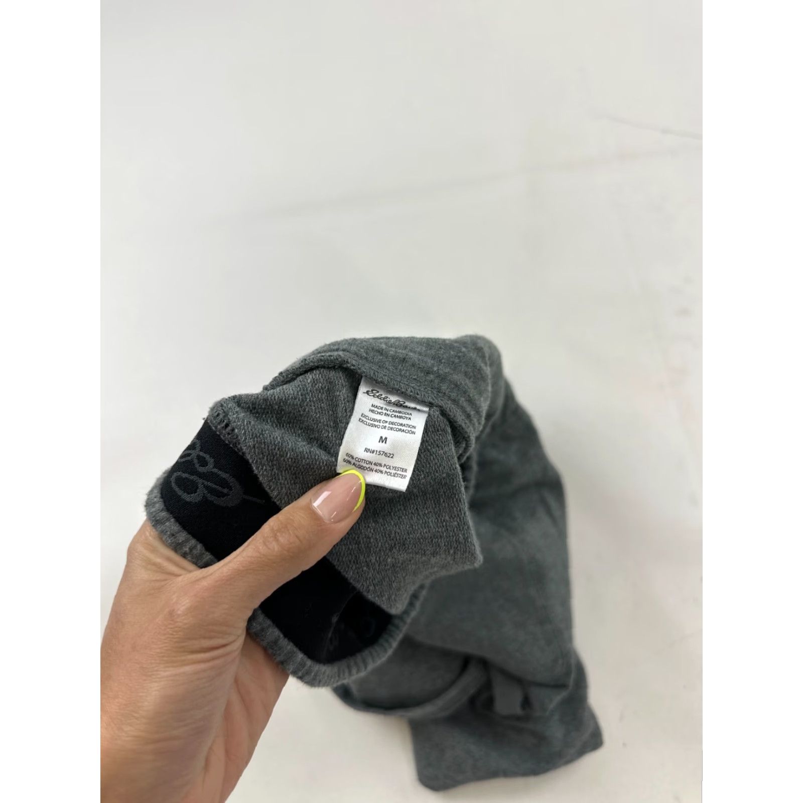 Eddie Bauer Eddie Bauer Sleep Shorts Mens M Gray Solid Drawstring Waist Lightweight Cotton Blend Size US 31 - 7 Thumbnail