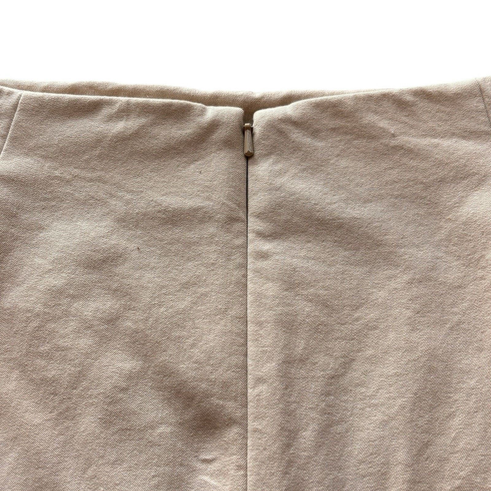 J.McLaughlin J. McLaughlin Tan Cotton Stretch Pencil Skirt Side Zip 12 Size 34" / US 12 / IT 48 - 4 Thumbnail