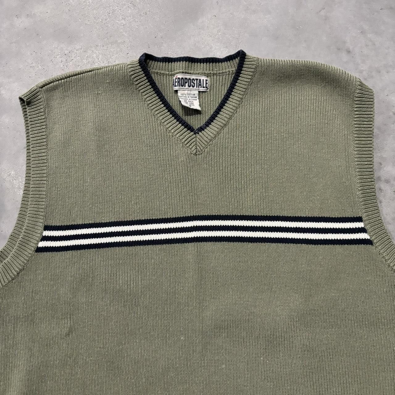 Japanese Brand × Vintage Crazy Vintage Y2K/2000s Green Earth Tone Striped Essential Vest! Size US M / EU 48-50 / 2 - 2 Thumbnail