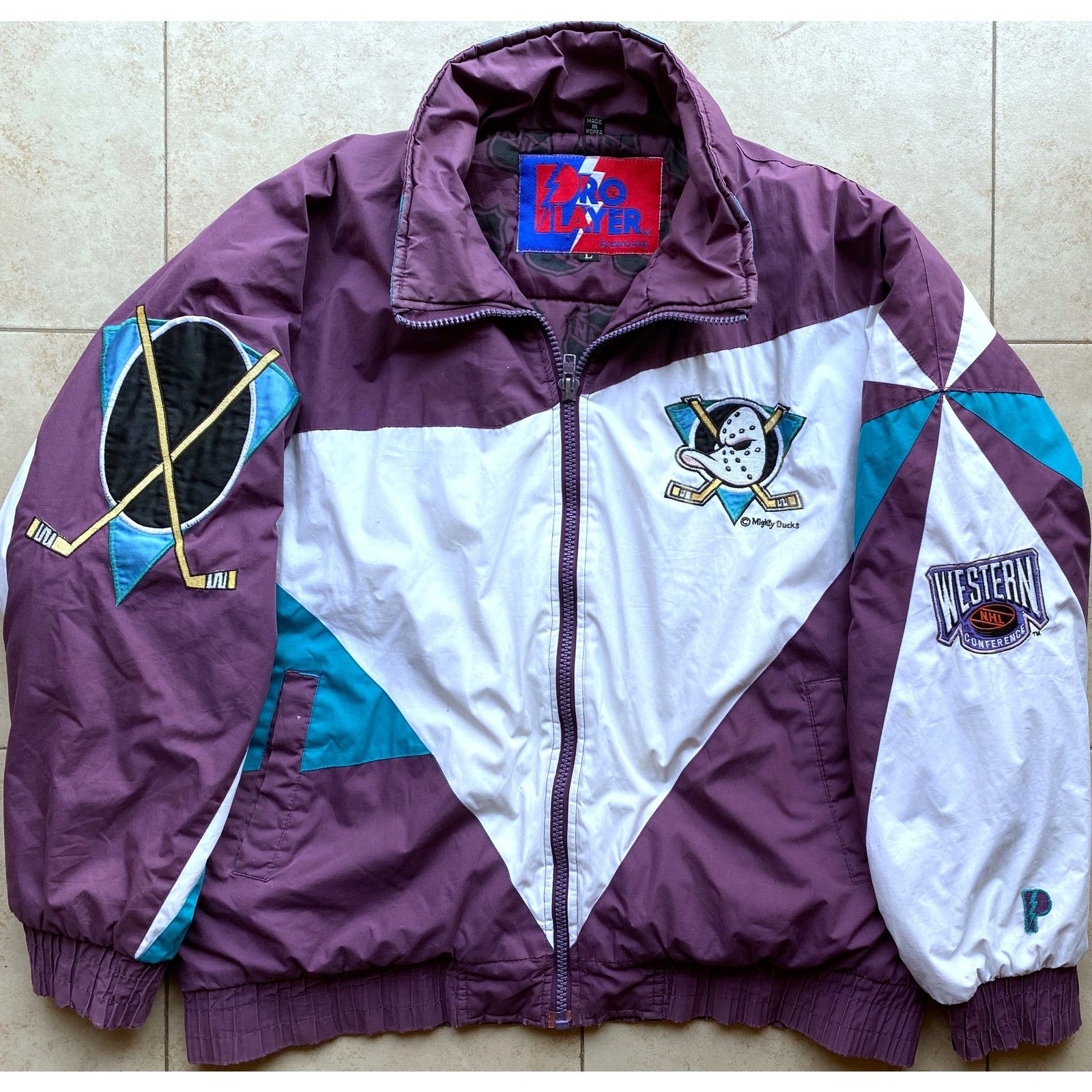 NHL × Starter RARE Anaheim Mighty Ducks 90s PRO PLAYER puffer L NHL vtg Size US L / EU 52-54 / 3 - 3 Thumbnail
