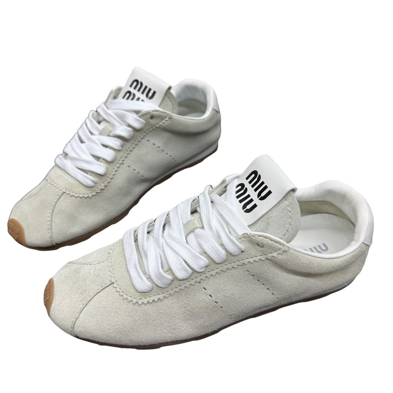 Miu Miu Miu Miu Suede Low-Top Sneakers Size 37 Size US 7 / IT 37 - 1 Thumbnail