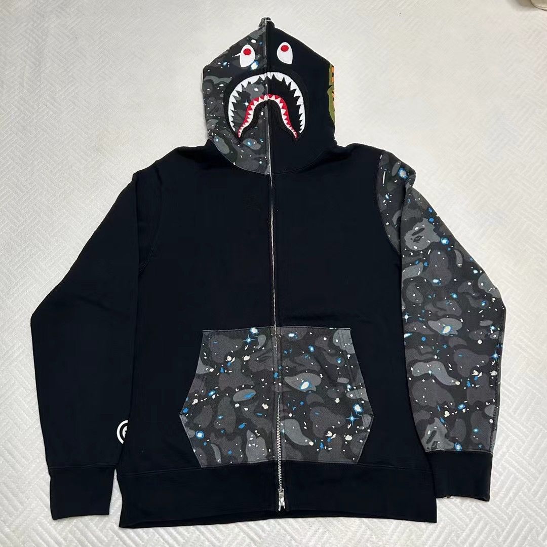 Bape COLOR CAMO SHARK FULL ZIP HOODIE Size US XL / EU 56 / 4 - 1 Thumbnail