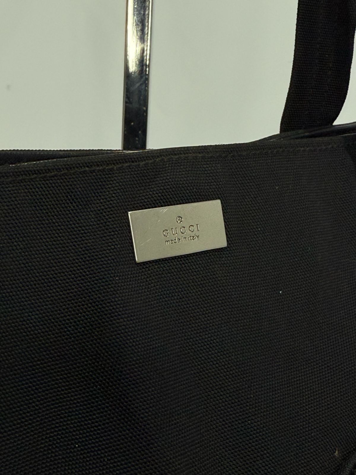 Gucci GUCCI Unisex Canvas Tote Bag Black Size ONE SIZE - 3 Thumbnail
