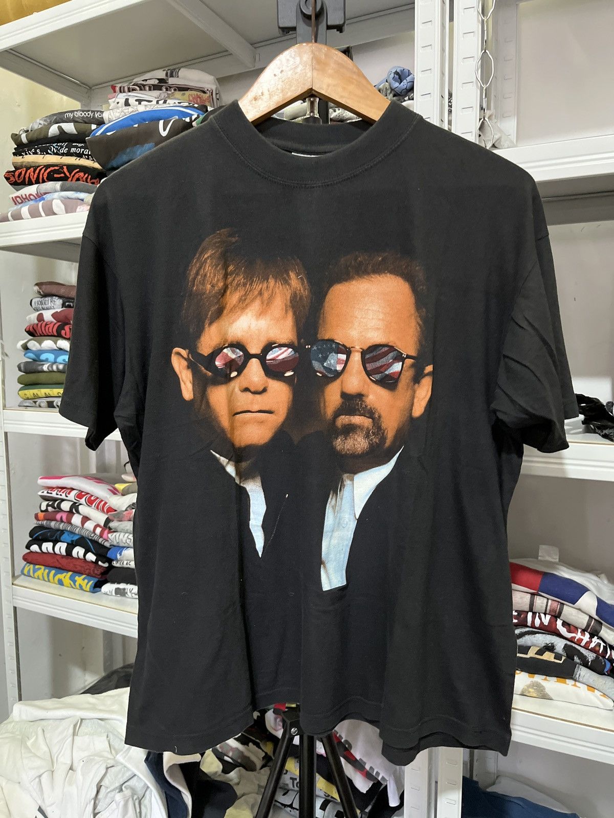 Band Tees Vintage Billy Joel & Elton Jhon Face to Face Tour 1998 Size US L / EU 52-54 / 3 - 1 Thumbnail