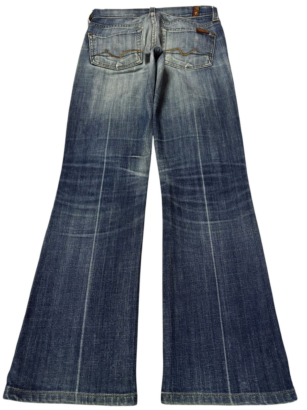 7 For All Mankind Vtg 7 For All Mankind Bootcut Flared Distressed Jeans Size 26" / US 2 / IT 38 - 2 Thumbnail
