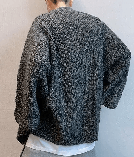 Japanese Brand Retro fashion knit kimono cardigan jacket Size US XL / EU 56 / 4 - 3 Thumbnail