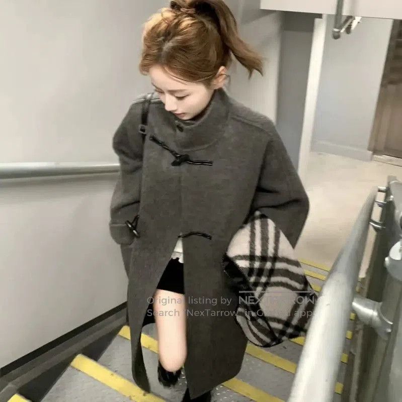 Burberry Burberry Gray Wool Duffle Coat with Hood. Size S / US 4 / IT 40 - 7 Thumbnail