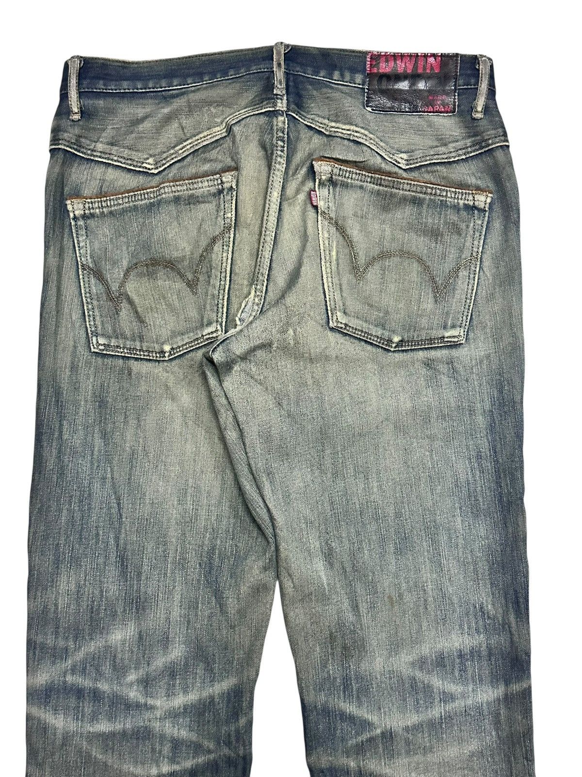 Edwin Edwin Vintage Distressed Straight Loose With Faded Wash Size US 33 - 6 Thumbnail