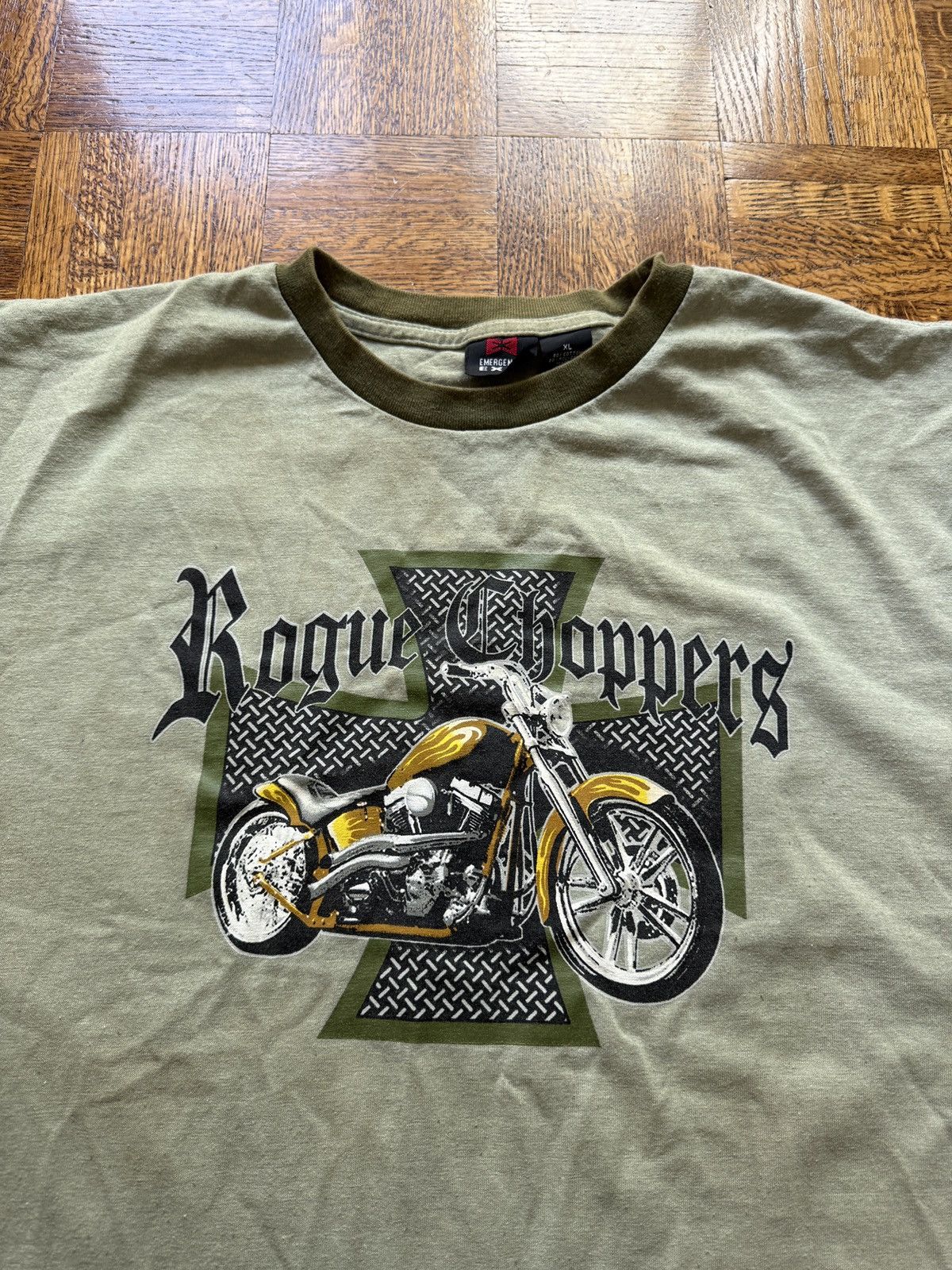 Vintage Vintage Y2K Rogue Choppers Ringer Graphic Tee Size US XL / EU 56 / 4 - 3 Thumbnail