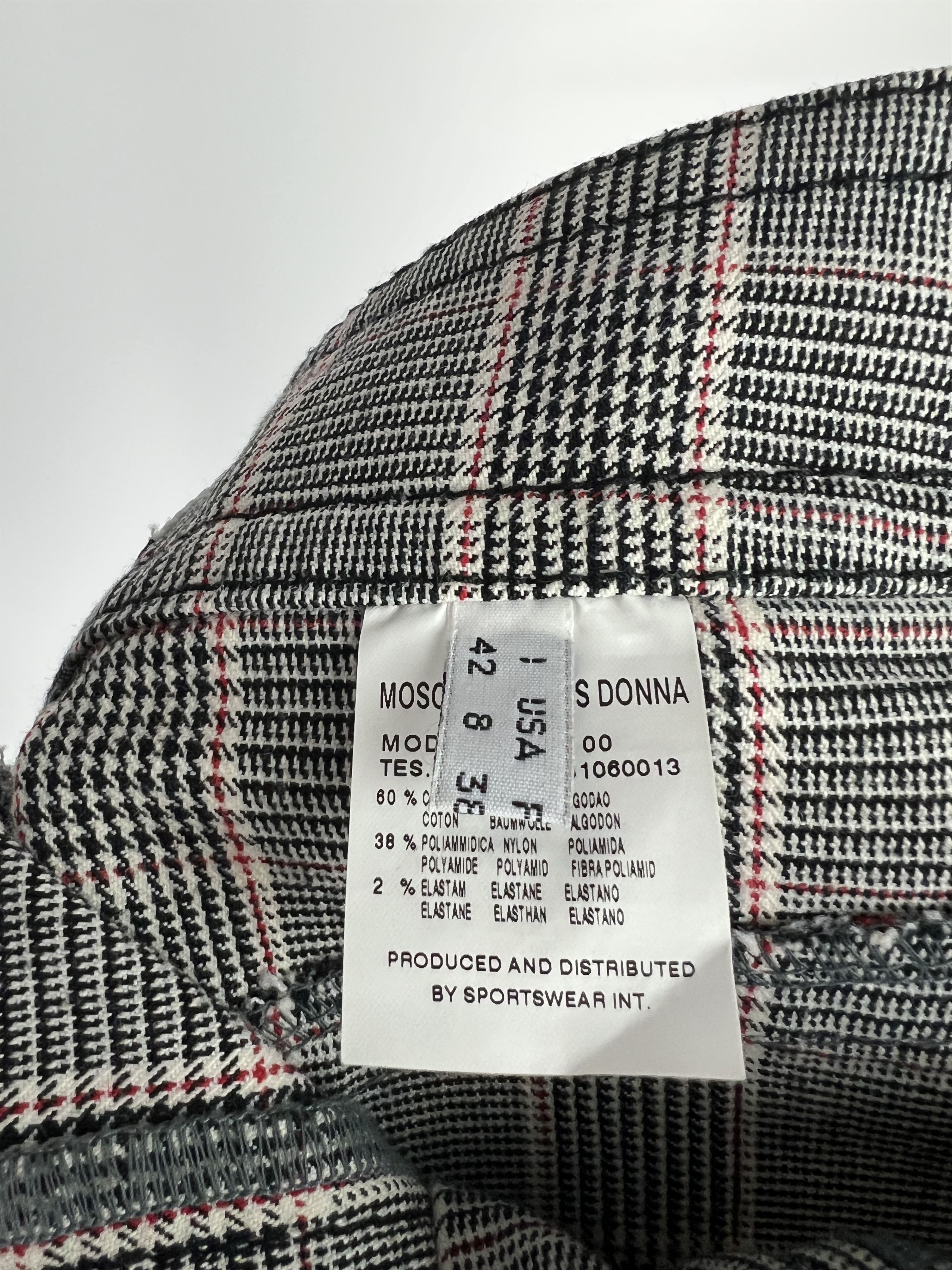 Moschino × Vintage Rare VTG Moschino Jeans Donna Check Mini Skirt US8 IT42 Size 28" / US 6 / IT 42 - 12 Thumbnail