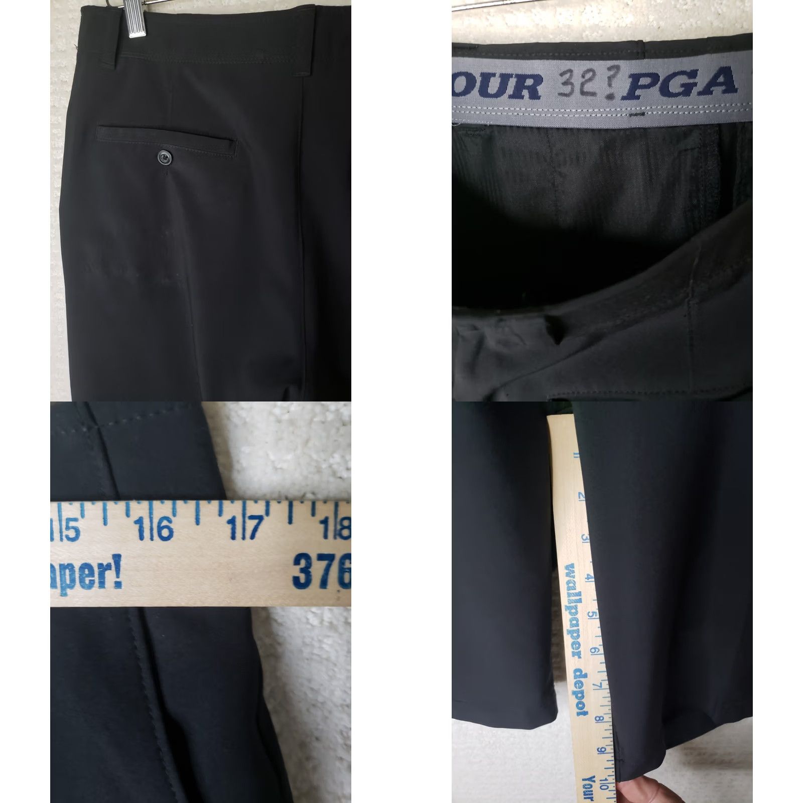 PGA Tour PGA TOUR Men’s Black Golf 5 Pocket Longer Length Shorts 32 Chino Regular Inseam 10 Size US 32 / EU 48 - 8 Thumbnail