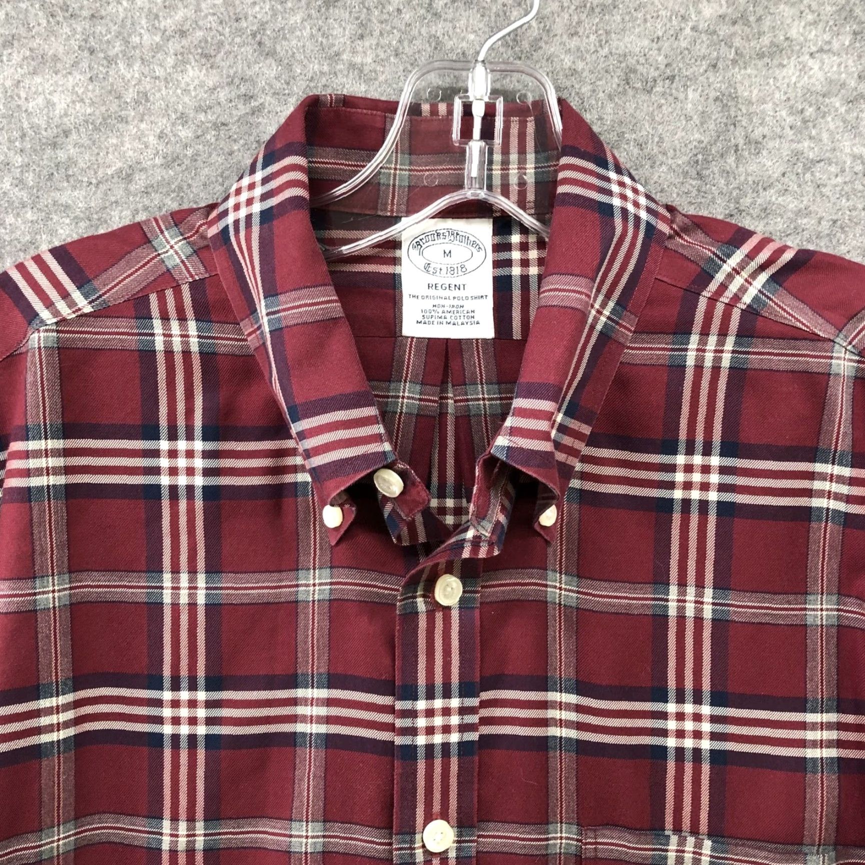 Brooks Brothers Brooks Brothers Polo Mens M Supima Cotton Red Plaid Classic Preppy Mens Size US M / EU 48-50 / 2 - 3 Thumbnail