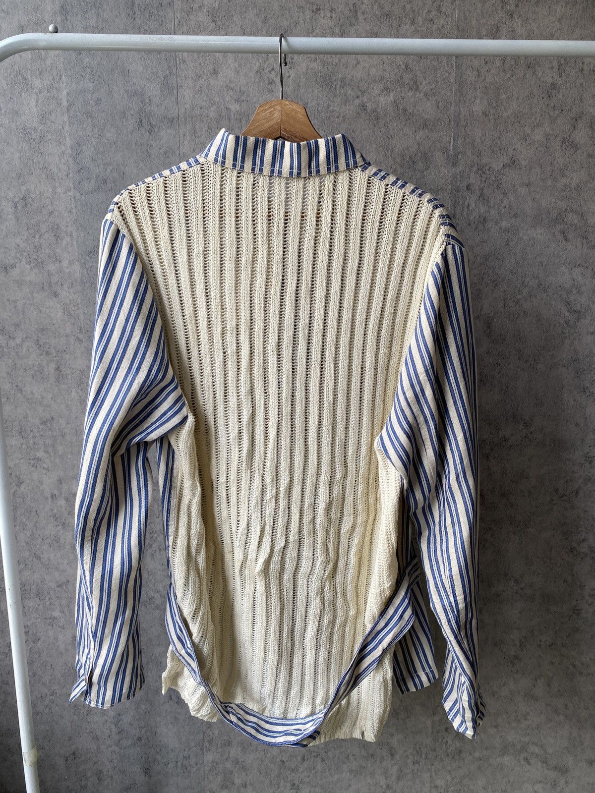 Just Cavalli Roberto Cavalli Hybrid Design Pinstriped Shirt Size US L / EU 52-54 / 3 - 2 Thumbnail