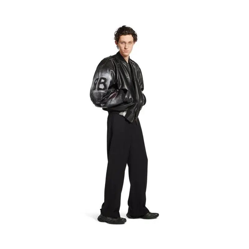 Balenciaga o1s1wg110426 Bomber Jacket in Black Size US L / EU 52-54 / 3 - 2 Thumbnail