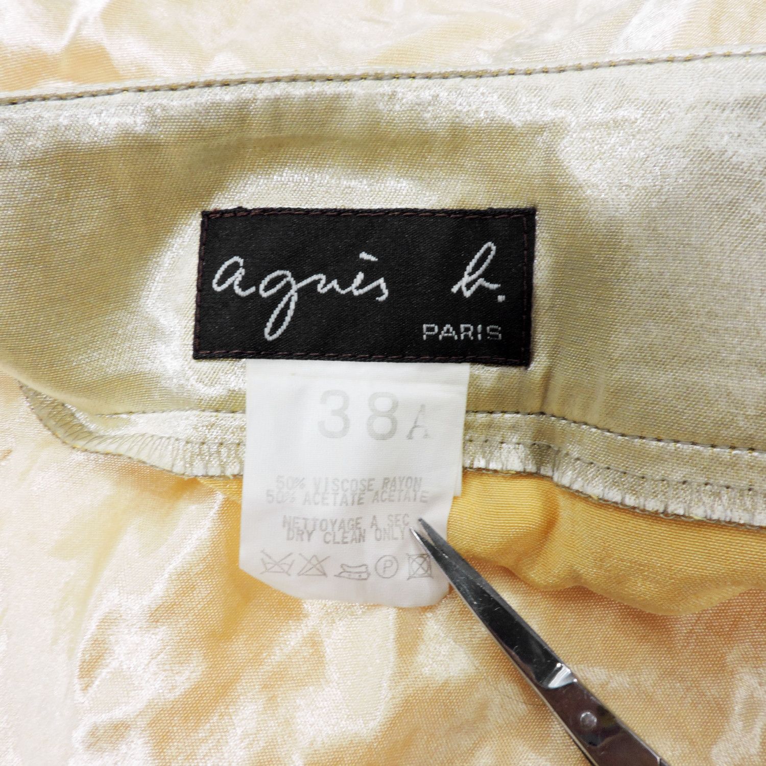 agnes b. AGNES B. SHINE RAYON MINI SKIRTS Size 27" / US 4 / IT 40 - 3 Thumbnail