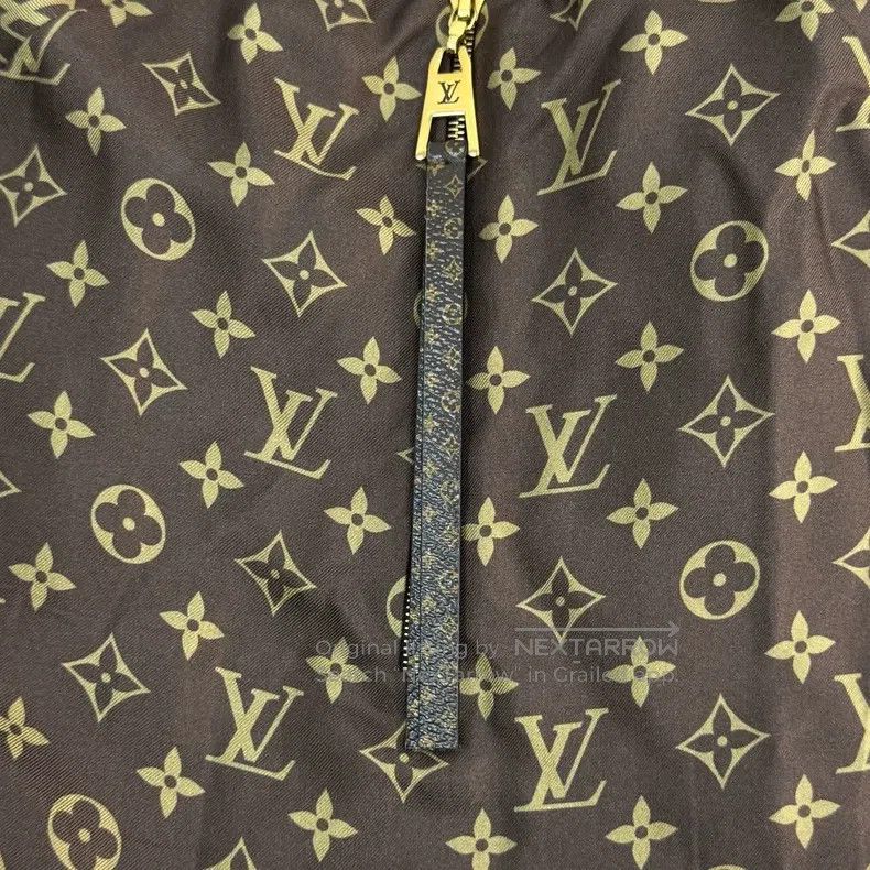 Louis Vuitton Louis Vuitton Brown full logo leather zipper mulberry silk Size US XL / EU 56 / 4 - 7 Thumbnail
