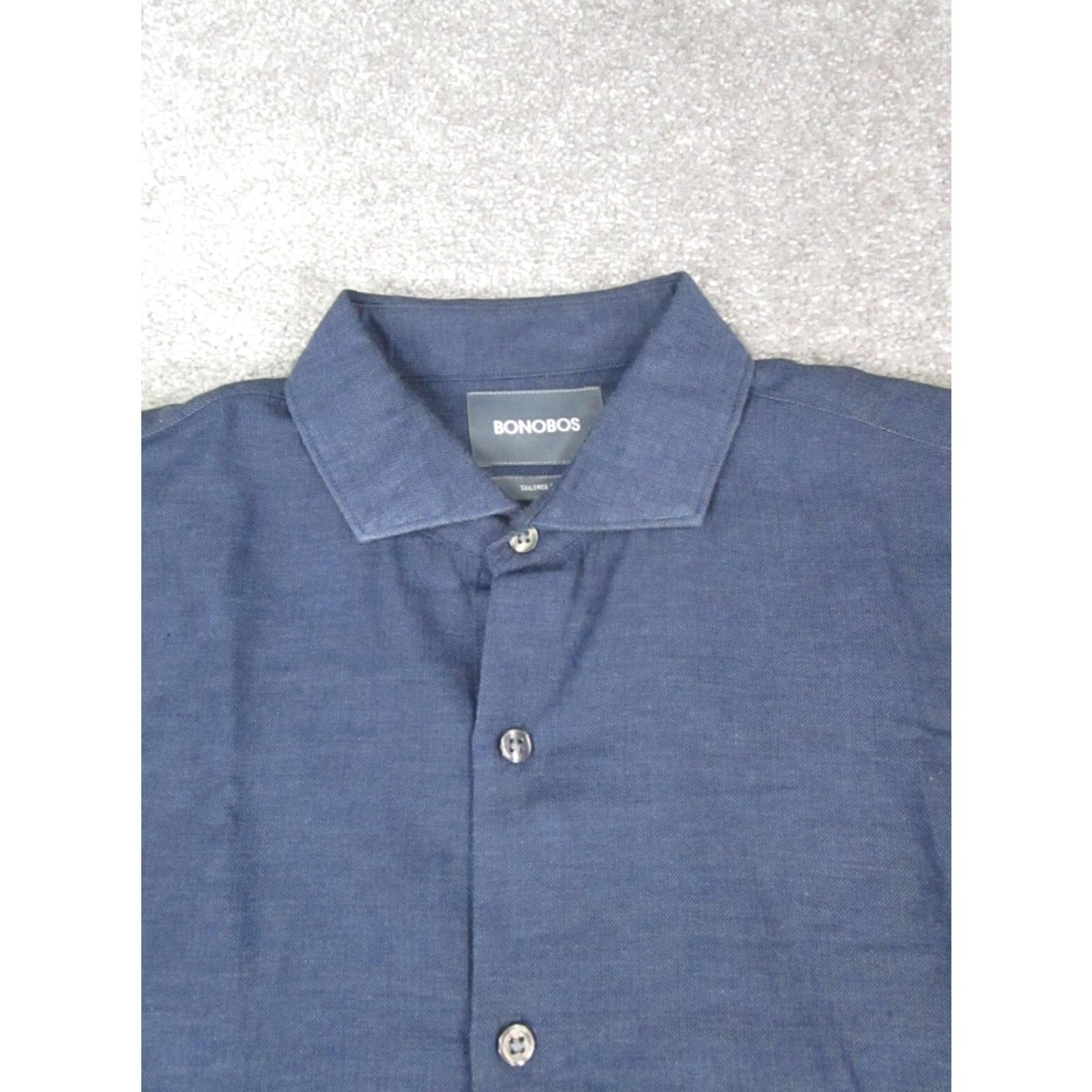 Bonobos Bonobos Shirt Mens M Blue Cotton Button-Up Size US M / EU 48-50 / 2 - 2 Thumbnail