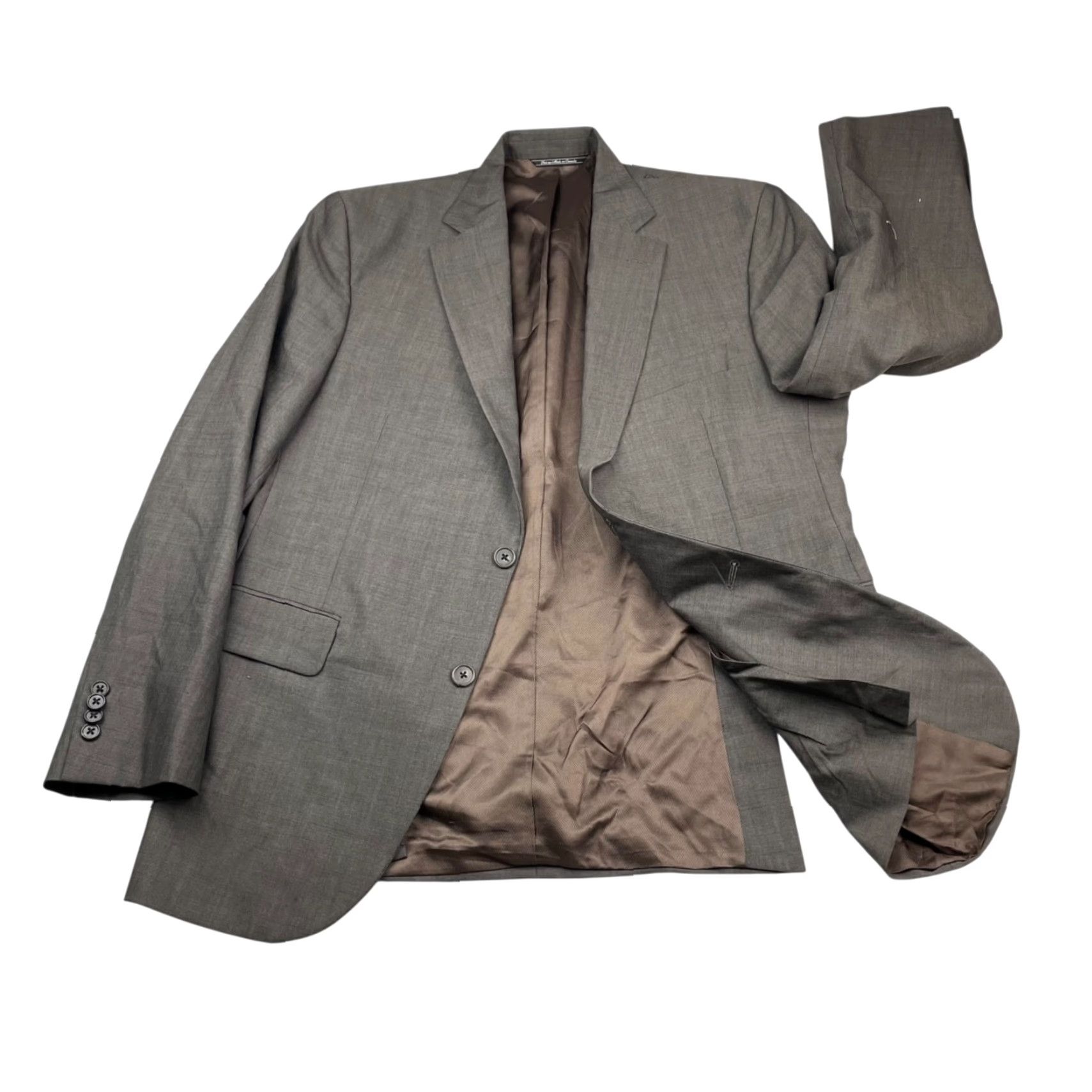 Jack Victor Jack Victor Blazer Napoli Men's 40S Wool 2-Button Brown Mens Size 40R - 3 Thumbnail