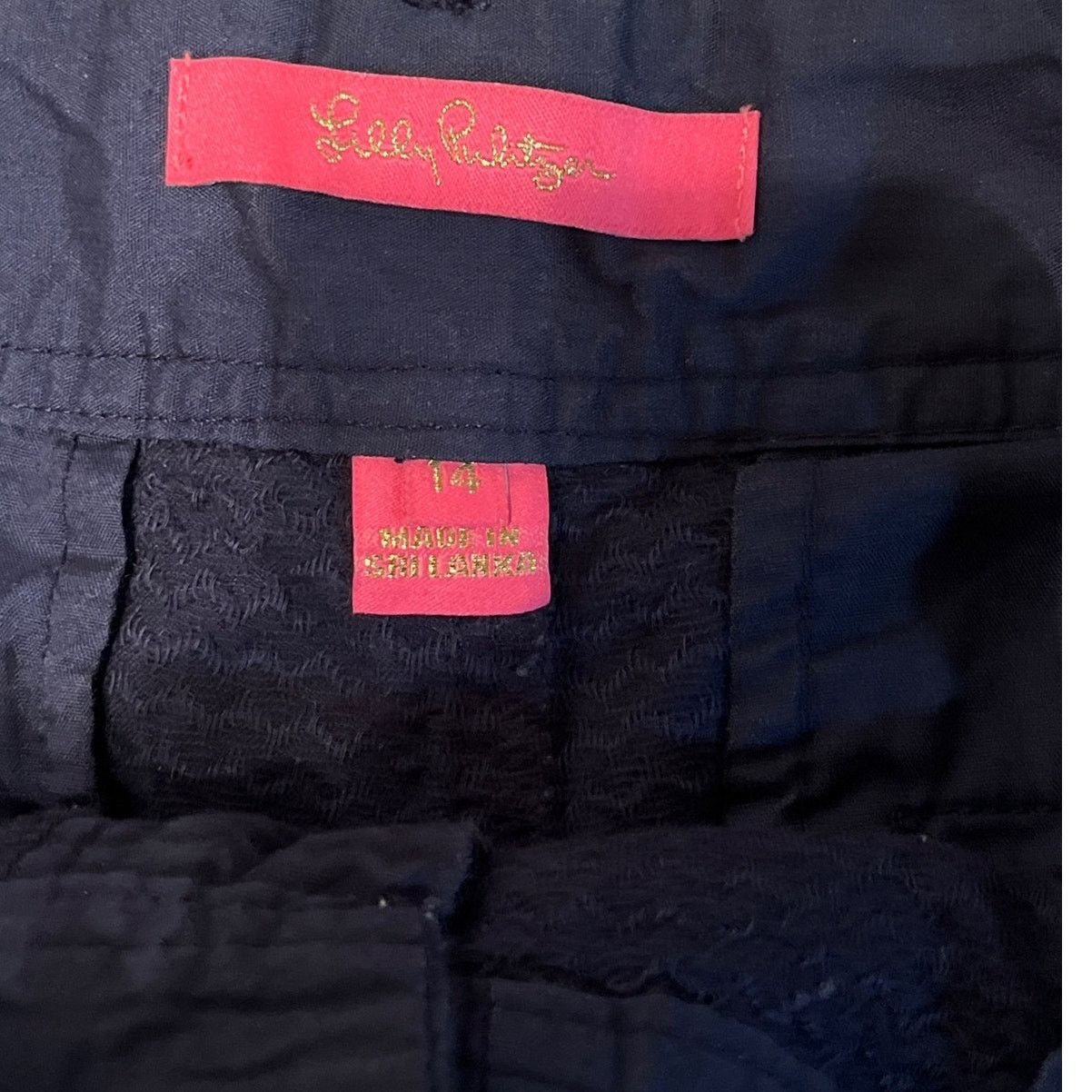 Lilly Pulitzer Lilly Pulitzer Callahan Navy Blue Jacquard Short Size 14 Size 36" / US 14 / IT 50 - 4 Thumbnail
