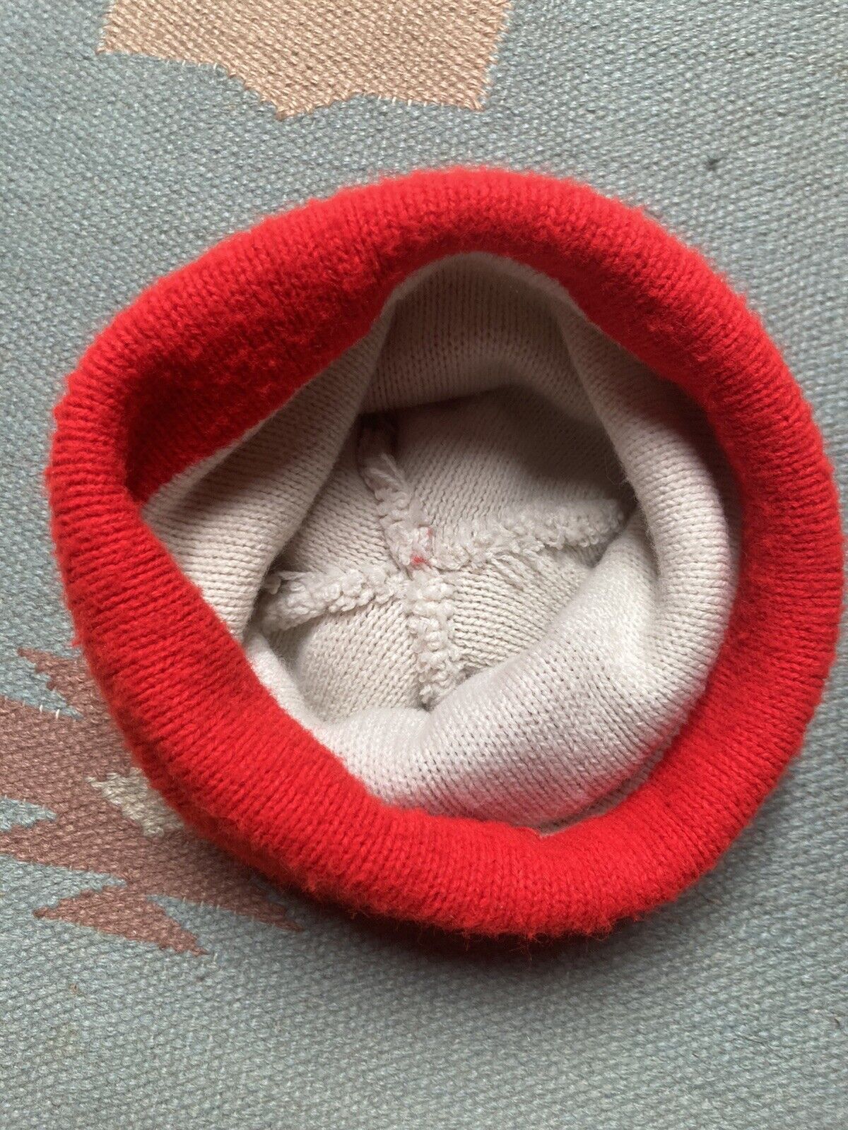 Vintage 70s beanie hat skull cap stop go novelty print winter ski Size ONE SIZE - 8 Thumbnail