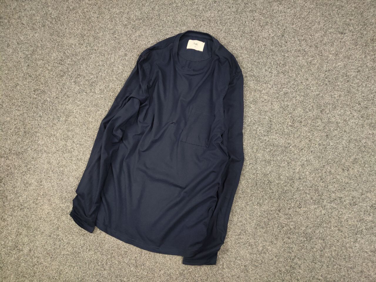 Folk Folk Design Classic Navy Blue Cotton Long Sleeve Sweatshirt Size US M / EU 48-50 / 2 - 13 Thumbnail