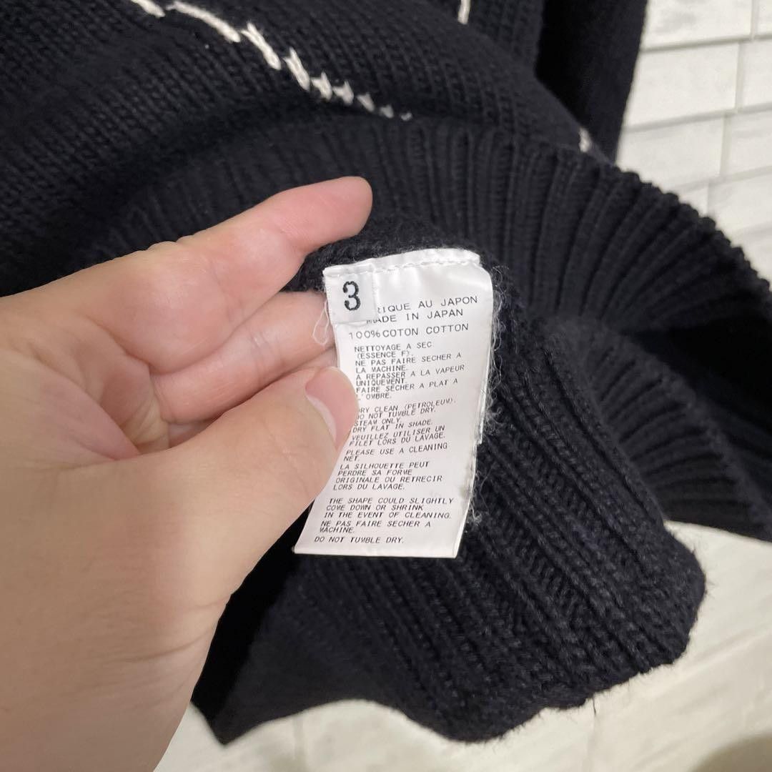 Yohji Yamamoto yohji yamamoto POUR HOMME 16aw Embroidered/knitted sweater Size US L / EU 52-54 / 3 - 8 Thumbnail