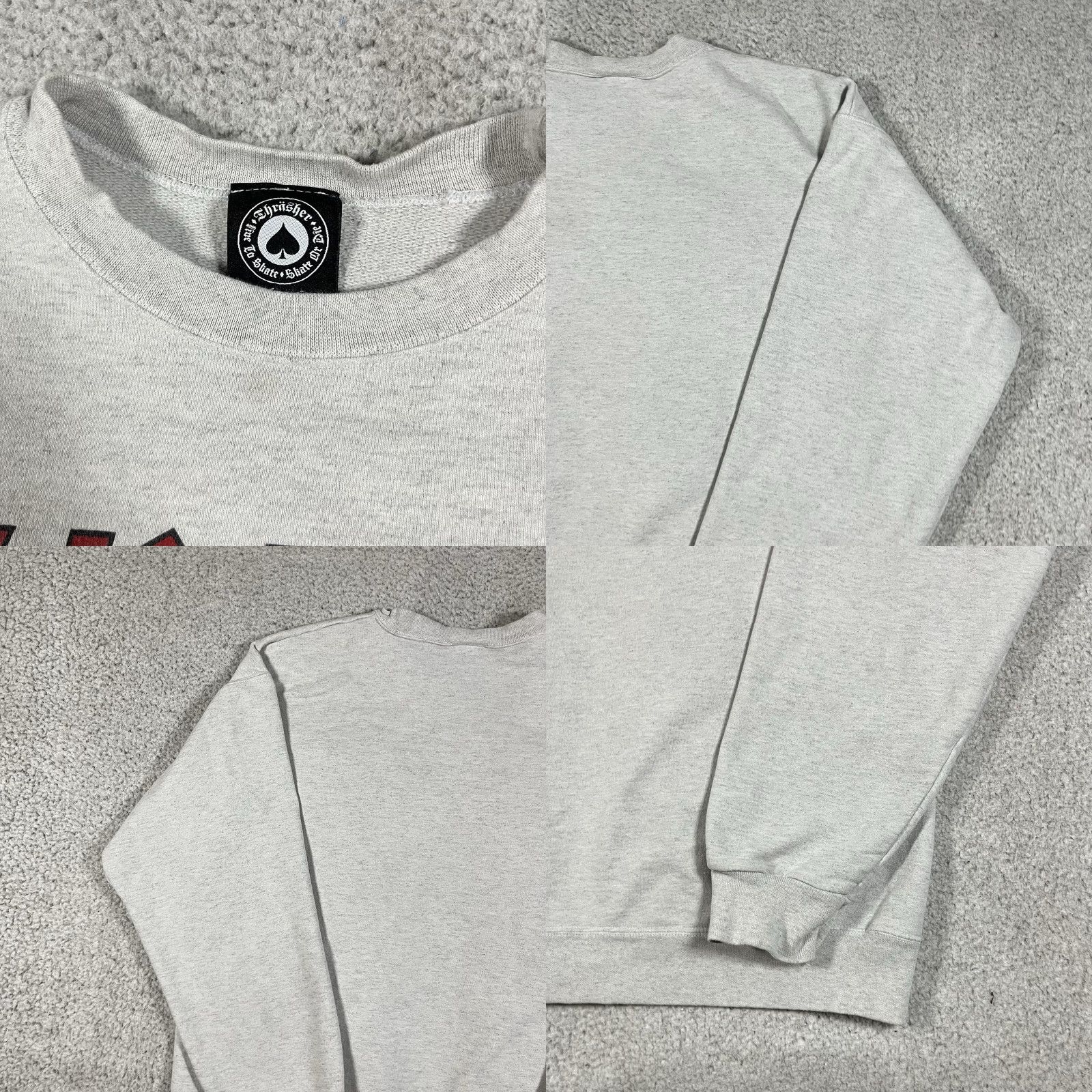 Thrasher Thrasher Sweatshirt Mens M Gray Crewneck 90s Grunge VTG Hooded Graphic Print Pockets Logo Size US M / EU 48-50 / 2 - 9 Thumbnail