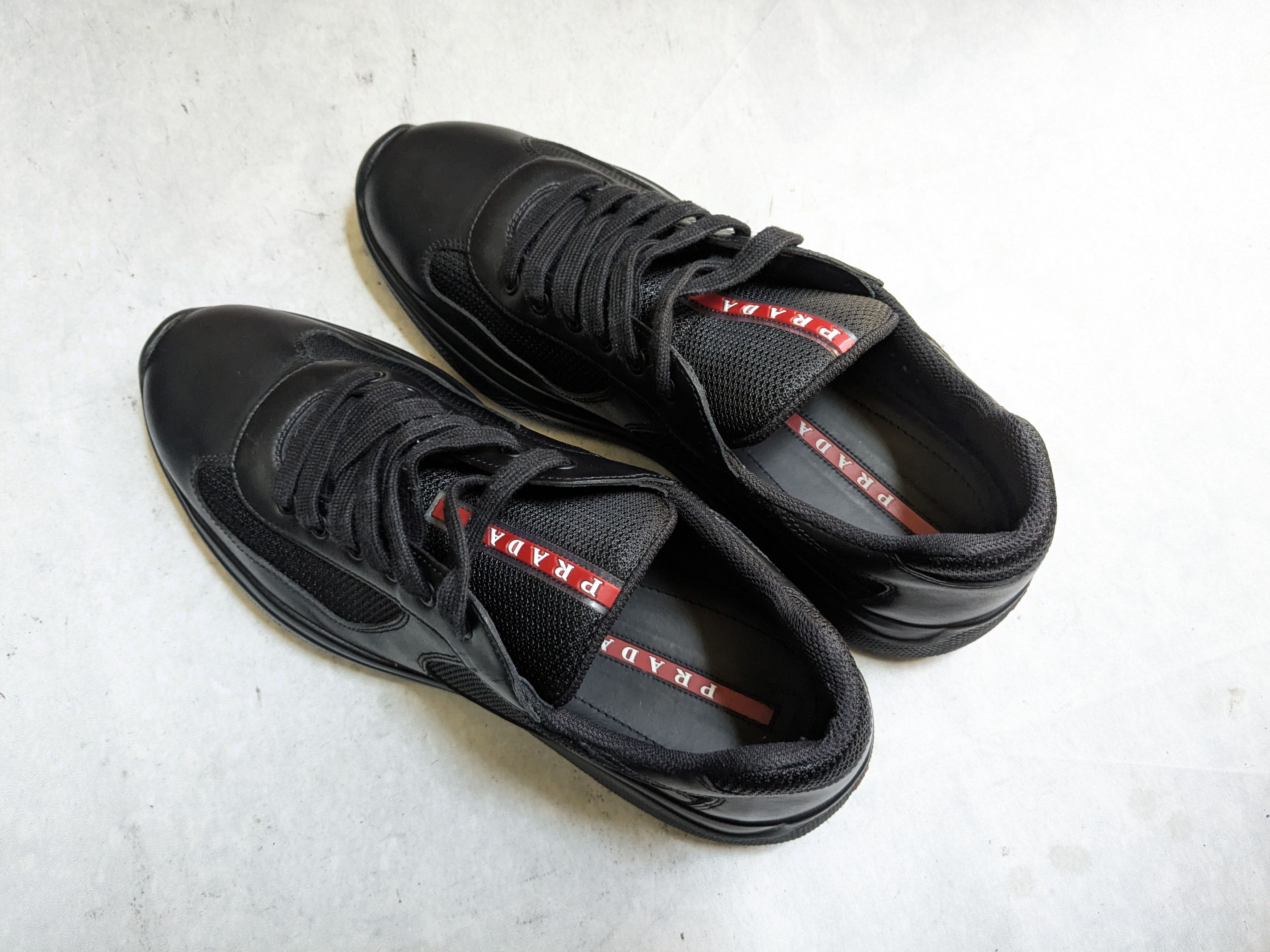 Prada Prada America's Cup Sneakers Black Red 11 Low Tops Size US 11 / EU 44 - 14 Thumbnail