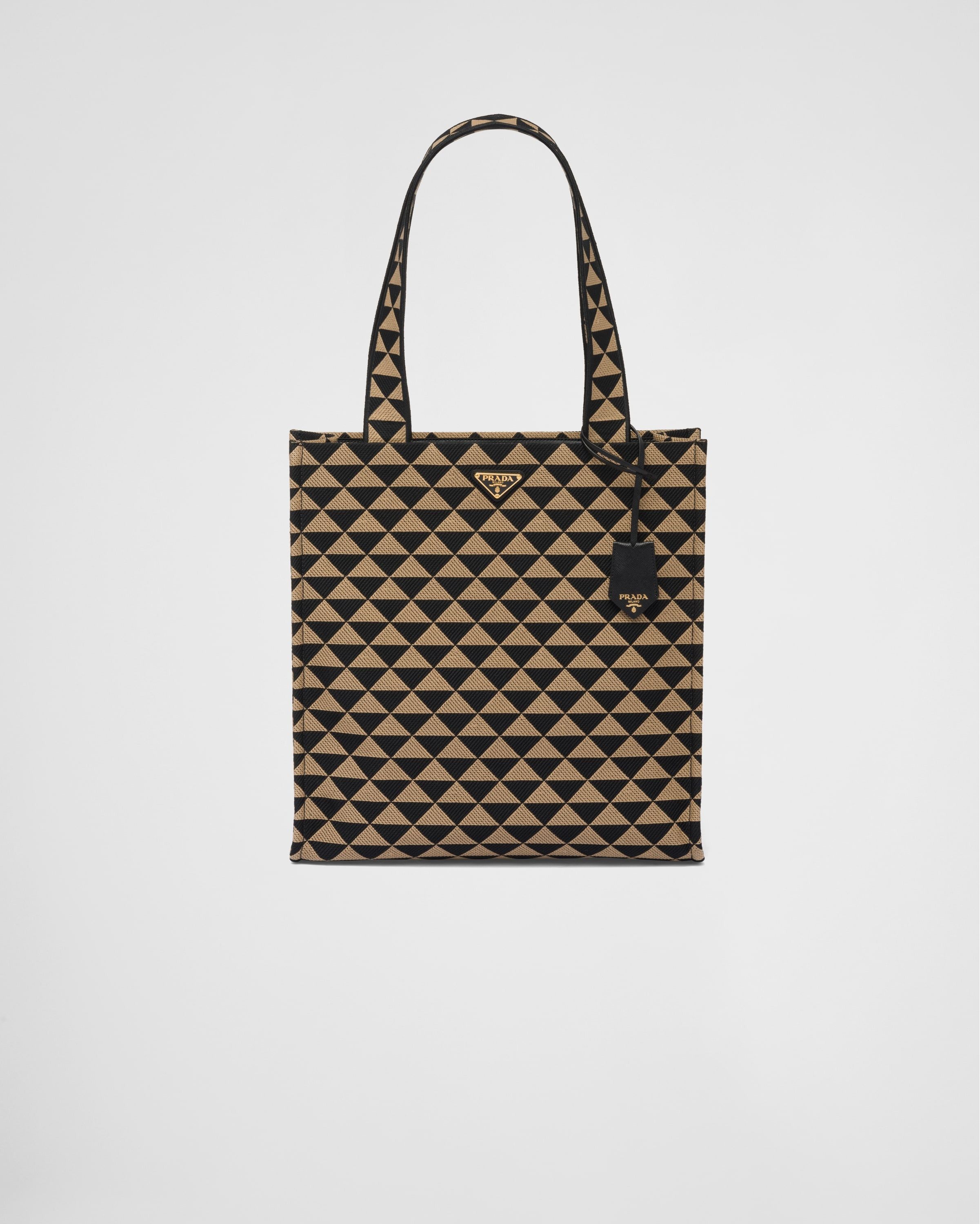 Prada o1bcso1str1025 Size: OS / Jacquard Symbole Bag Beige/Black Size ONE SIZE - 1 Thumbnail