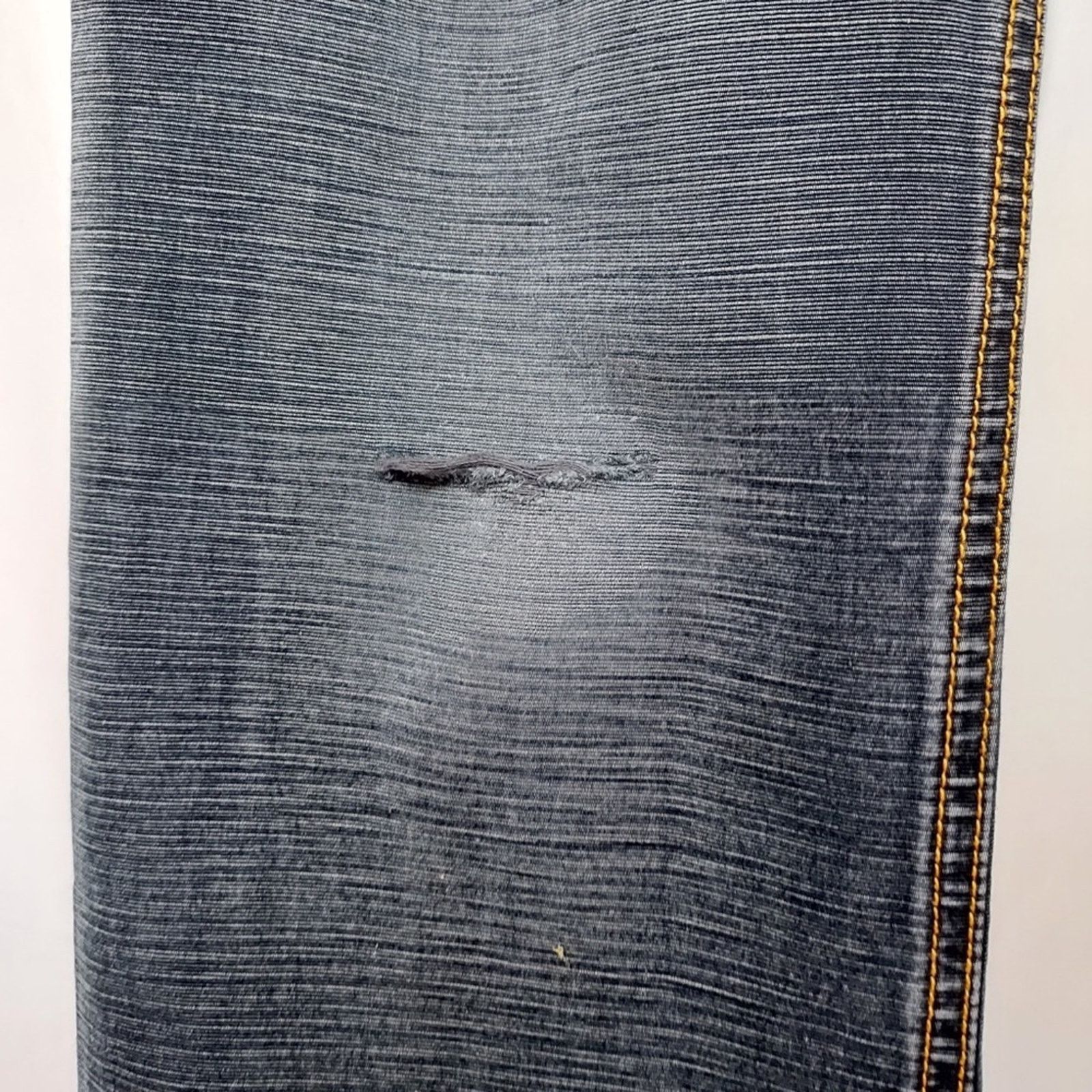 Other V-One Studio Denim Medium Blue Lace Patchwork Straight Jeans Size 33" - 6 Thumbnail