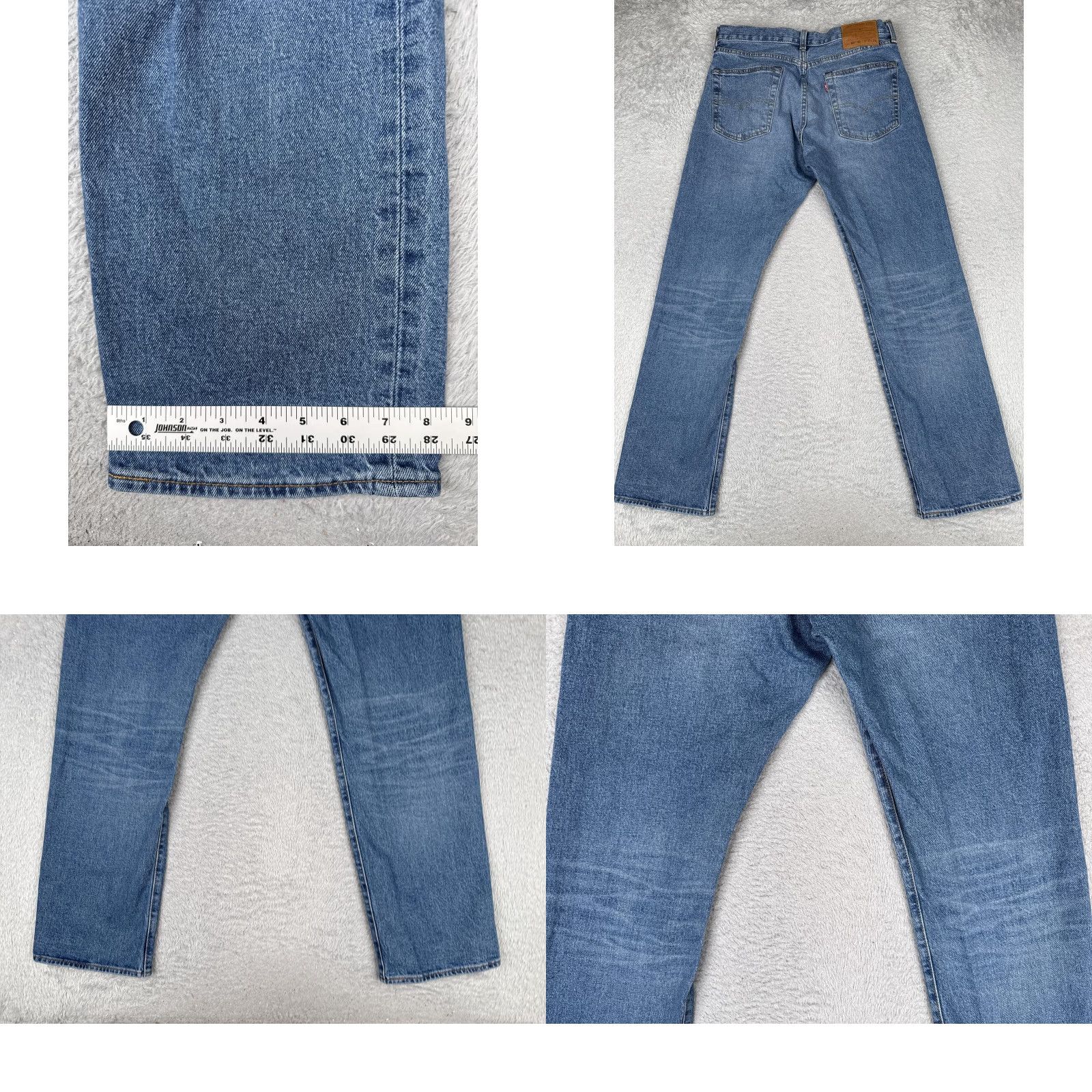 Levi's Levis Premium 501 93 Jeans Mens 32x32 Blue Straight Button Fly Abstract Graphic Size US 32 / EU 48 - 10 Thumbnail