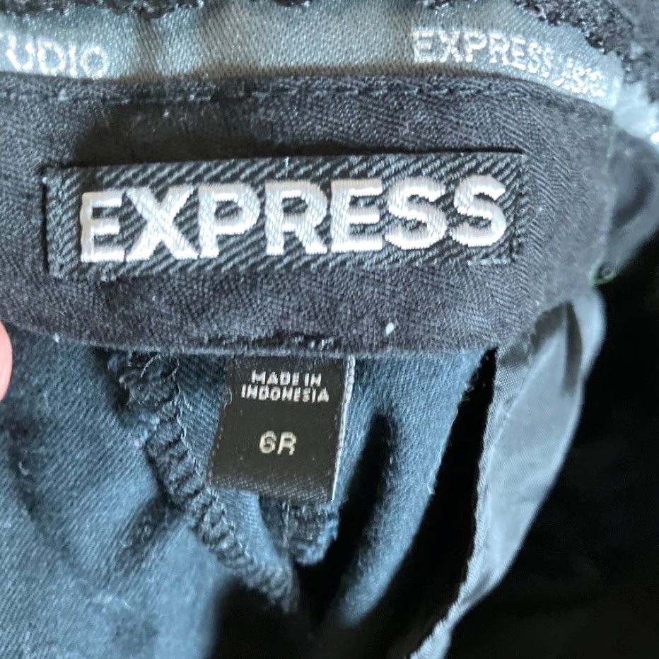 Express Express Women's Pants Black Mid Rise Boot Workwear Stretch 6 Regular Size 24" / US 00 / IT 34 - 5 Thumbnail