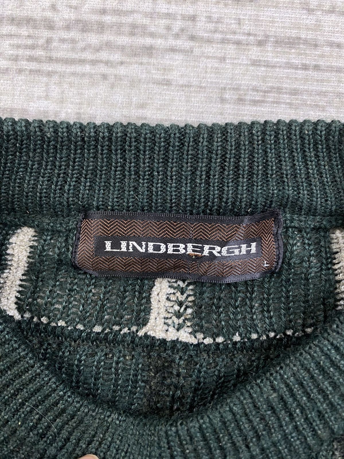 Lindbergh Vintage Lindbergh Patchwork Knit Sweatshirt Size US L / EU 52-54 / 3 - 6 Thumbnail