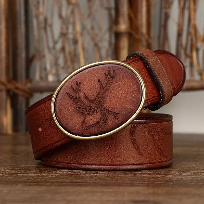 Japanese Brand × Vintage Deer emboss belt Size ONE SIZE - 2 Thumbnail