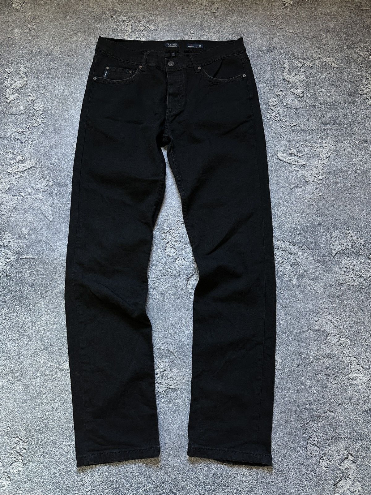 Armani Armani Jeans Metal Logo Black Regular Fit Denim Size 34 Size US 34 / EU 50 - 2 Thumbnail
