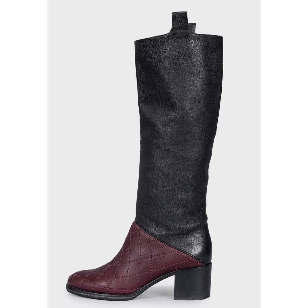 Chanel Chanel Two-Tone CC logo Leather Boots - Size 40.5 Size US 9.5 / IT 39.5 - 1 Thumbnail