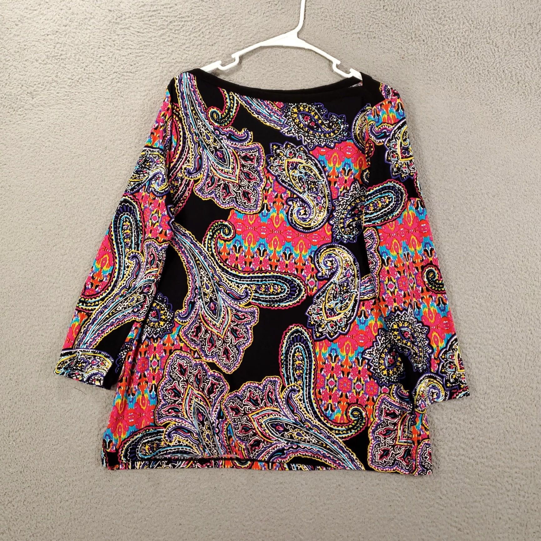 Ralph Lauren Lauren Ralph Lauren Top Womens Petite Large Multicolor Paisley LRL Pullover PL Size L / US 10 / IT 46 - 2 Thumbnail