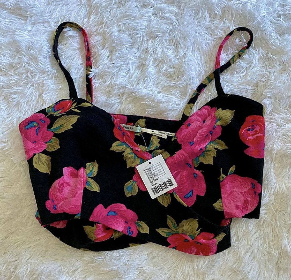 Other KIMCHI FLORAL PRINT CROP TOP CAMI TANK Size M / US 6-8 / IT 42-44 - 1 Thumbnail